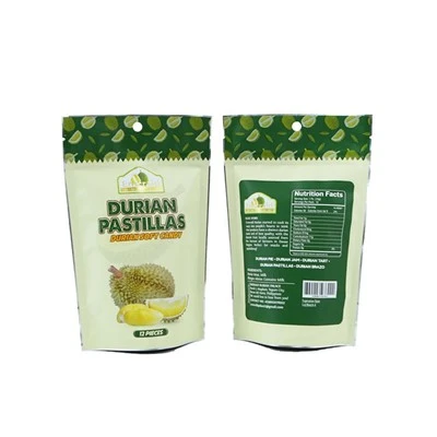 Anpassad stativ - upp blixtlåsspåse för durian frys - torkade snacks